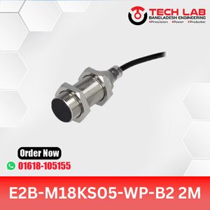 OMRON E2B-M18KS05-WP-B2 2M Shielded Inductive Sensor, NPN NC Output, 5mm Sensing Distance, IP67, 2M Cable  —