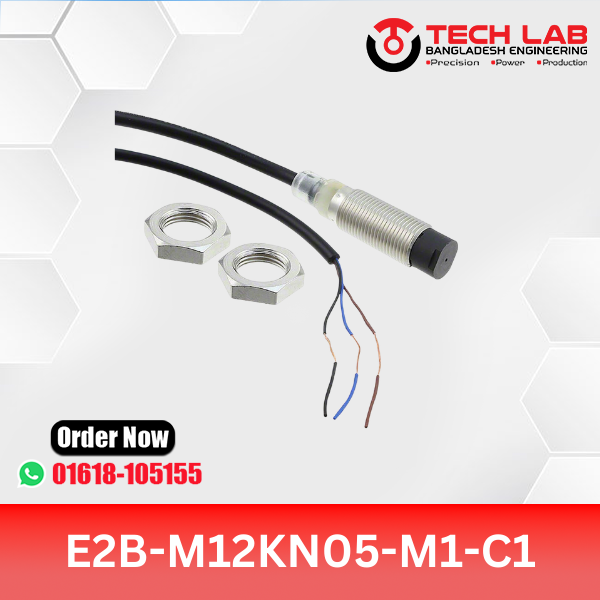 OMRON E2B-M12KN05-M1-C1 Inductive Proximity Sensor – 5mm, NPN NO, M12 Connector, IP67 Rated