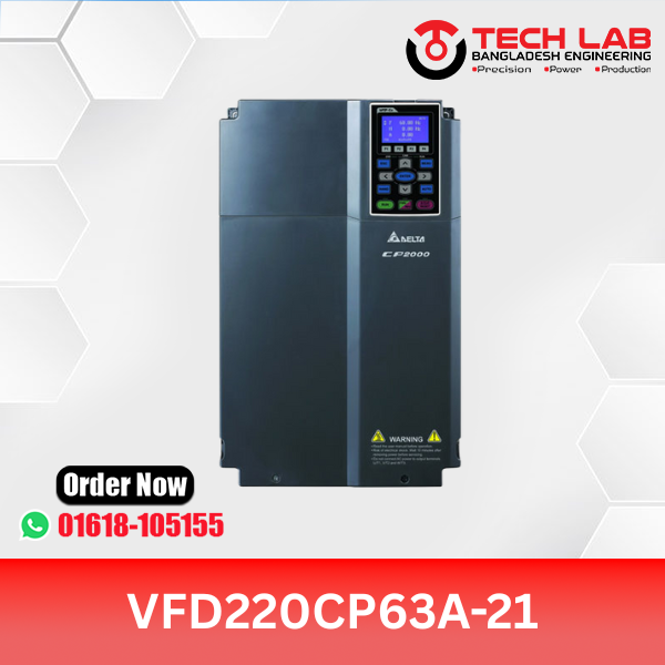 Delta VFD220CP63A-21 (22 kW / 30 HP) – CP2000 Series AC Drive