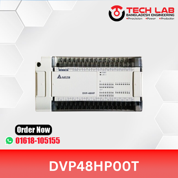Delta DVP48HP00T – 48-Point Digital I/O Expansion Module for DVP-EH3 Series PLC, 24 DI + 24 DO, Transistor Output, 100–240 VAC