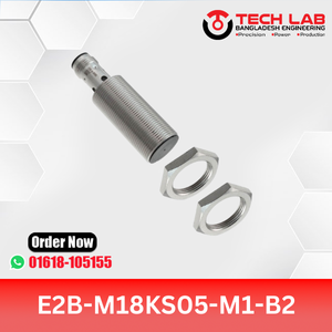 OMRON E2B-M18KS05-M1-B2 – M18 Shielded Inductive Sensor, NPN NC Output, 5mm Sensing Distance, IP67, Pre-wired Cable