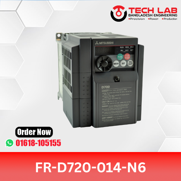 Mitsubishi VFD FR-D720-014-N6 (0.2kW / 0.25HP) – FR-D700 Series