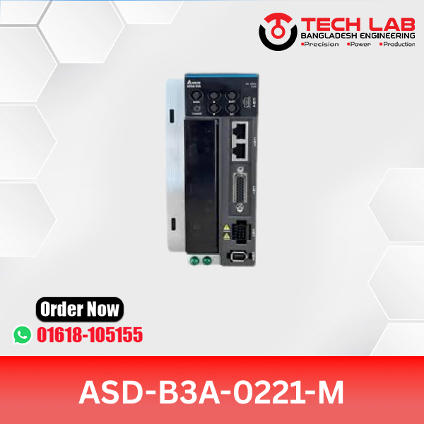 Delta ASD-B3A-0221-M AC Servo Drive – 200W, PR Mode, Pulse/Analog, 220VAC, B3A Series