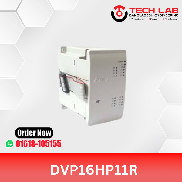Delta DVP16HP11R – Slim Extension Module, 16 I/O (8DI/8DO Relay), 24 VDC, DIN‑Rail
