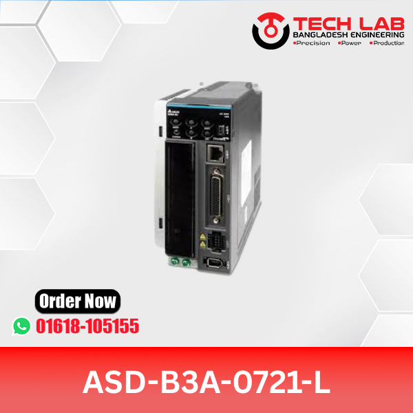 Delta ASD-B3A-0721-L AC Servo Drive – 750W, PR Mode, Pulse/Analog, 220VAC, B3A Series