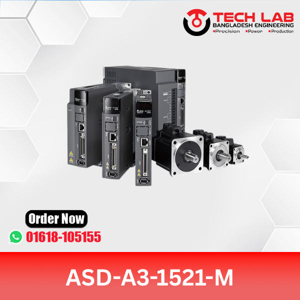 Delta ASD-A3-1521-M AC Servo Drive – 1.5kW, PR Mode, CANopen, 220VAC, A3 Series