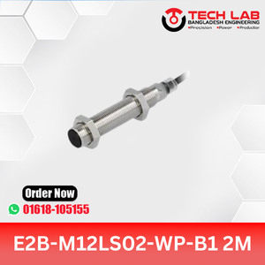 OMRON E2B-M12LS02-WP-B1 – M12 Shielded Inductive Sensor, NPN NO Output, 2mm Sensing Distance, IP67, 2M Cable