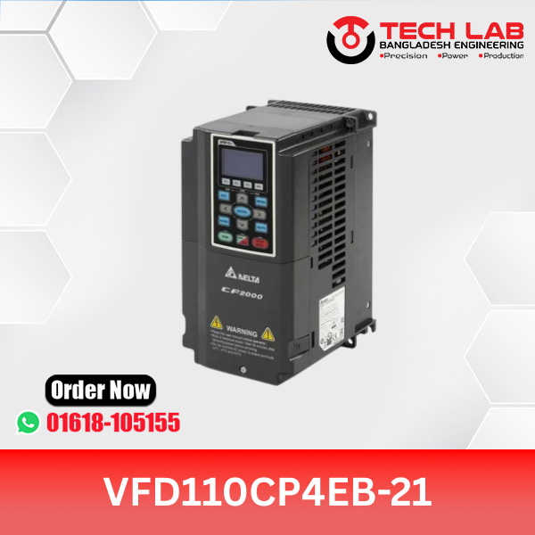 Delta VFD110CP4EB-21 (11 kW / 15 HP) – CP2000 Series AC Drive