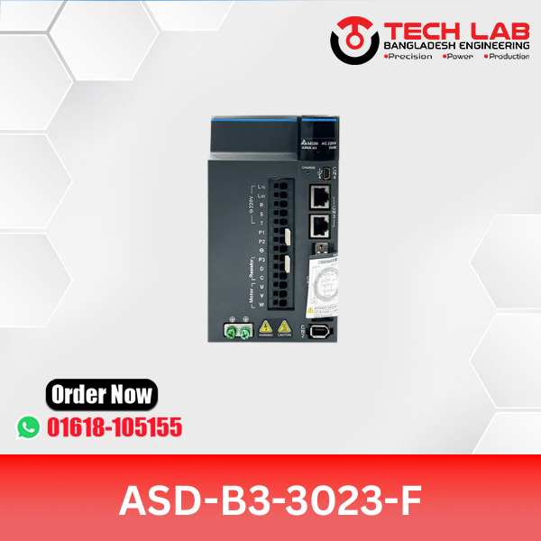 Delta ASD-B3-3023-F AC Servo Drive – 3kW, PR Mode, Pulse/Analog, 220VAC, B3 Series