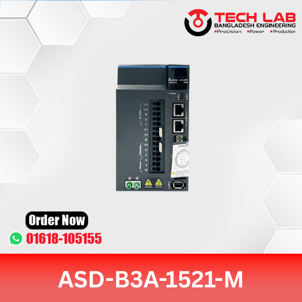 Delta ASD-B3A-1521-M AC Servo Drive – 1.5kW, PR Mode, Pulse/Analog, 220VAC, B3A Series