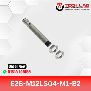 OMRON E2B-M12LS04-M1-B2 – M12 Shielded Inductive Sensor, PNP NC Output, 4mm Sensing Distance, IP67, M12 Connector