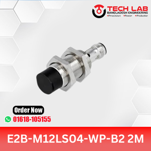 OMRON E2B-M12LS04-WP-B2 – M12 Shielded Inductive Sensor, PNP NC Output, 4mm Sensing Distance, IP67, 2M Cable